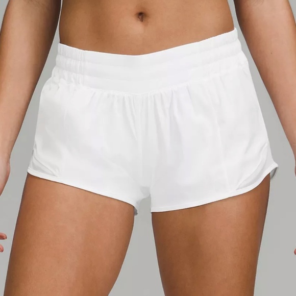 lululemon athletica Pants - NWT Lululemon Hotty Hot Low-Rise Lined Short 2.5" in White